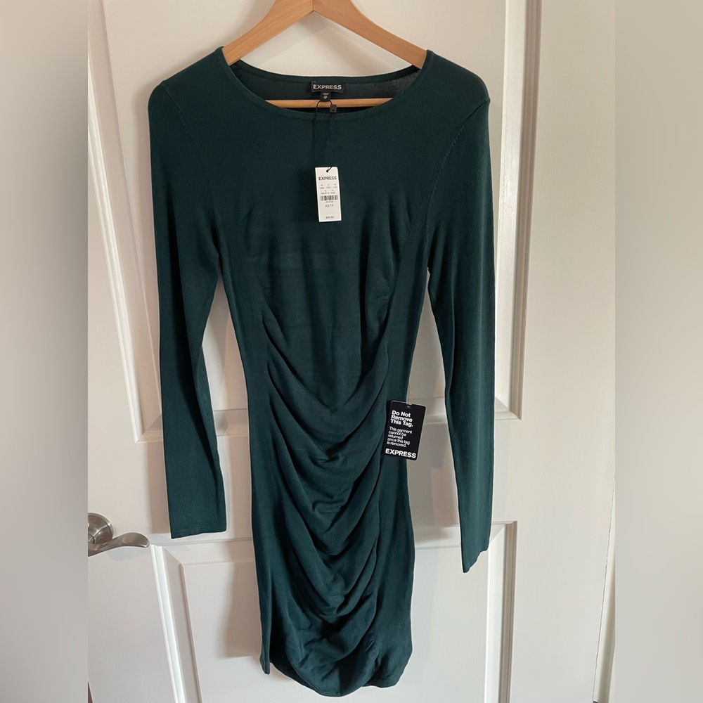 Express Green long sleeve dress